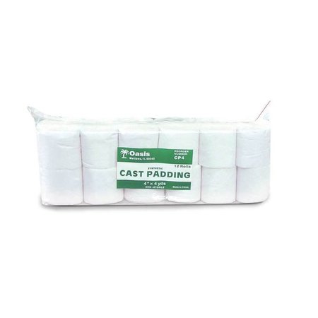OASIS Synthetic Cast Padding, 4in x 4 Yards, 12 Rolls Per Bag CP4
